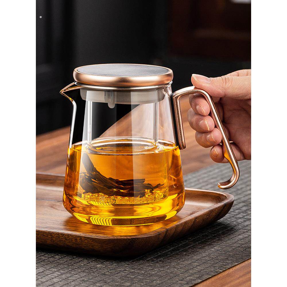 新款玻璃泡茶杯茶水分离功夫茶具红茶绿茶冲茶器三件杯家用泡茶壶