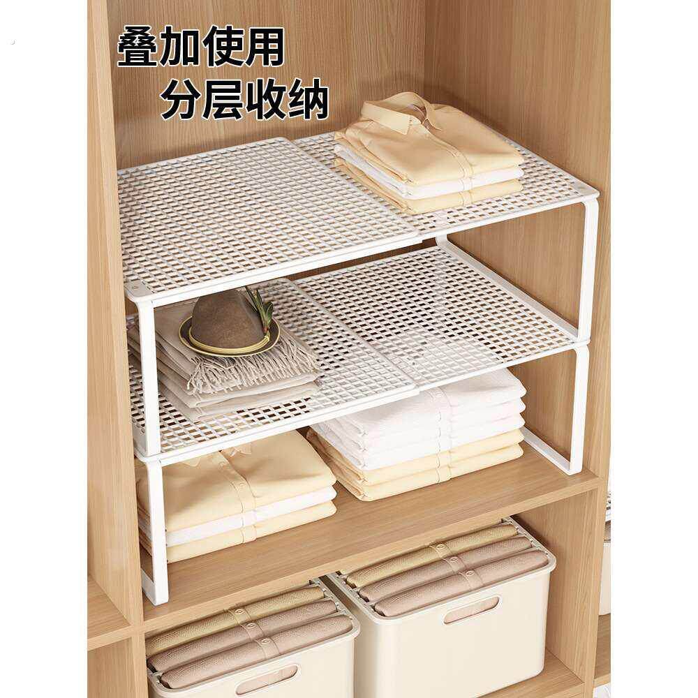衣柜分层隔板宽伸缩收纳架置物架柜子分层架橱柜收纳空间利用神器