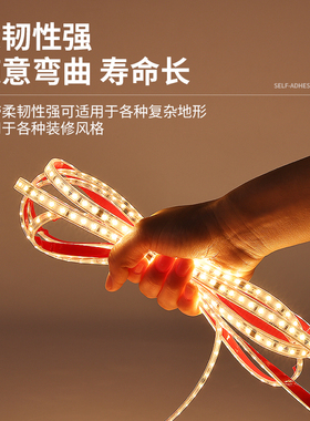 220v自粘led超亮软灯带条线型灯超薄展示柜货架套管贴片防水灯条