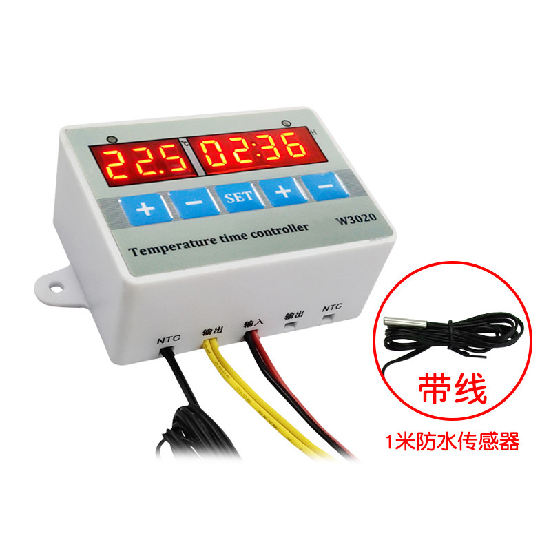 W3020数显微电脑智能时间温度控制器定时温控开关带时控可调