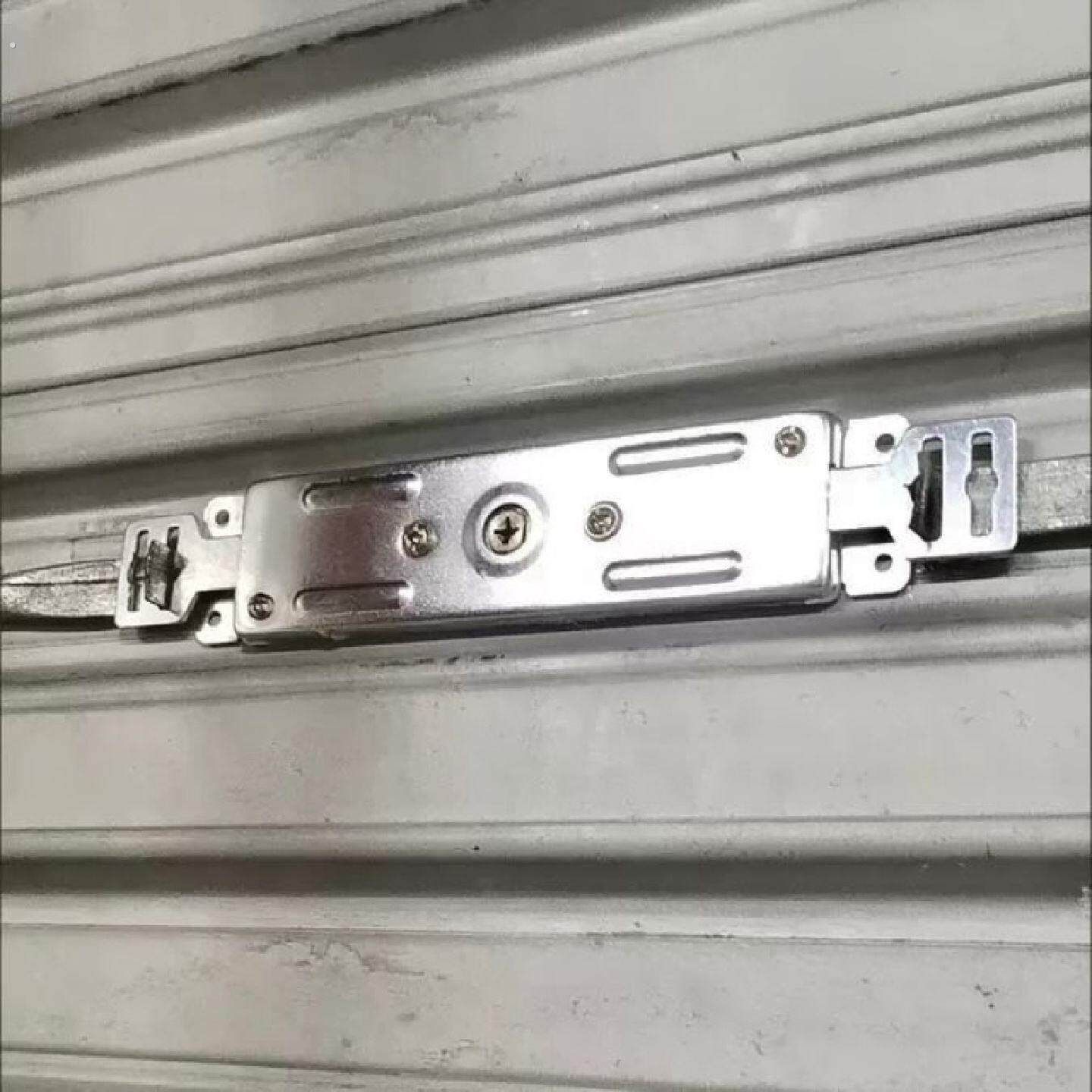 卷闸门锁通用型卷帘门锁十字防盗车库圈配件连拉闸锁中间开铜芯