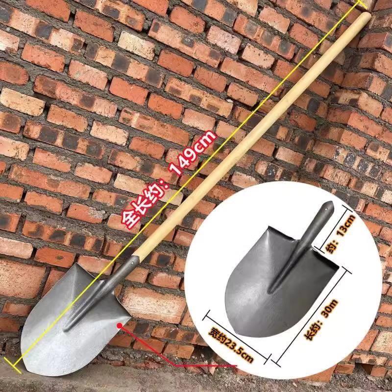 农用工具大全铁锨平头铁秋洋铲猛钢铁揪铲子户外挖土园艺铲粪工具