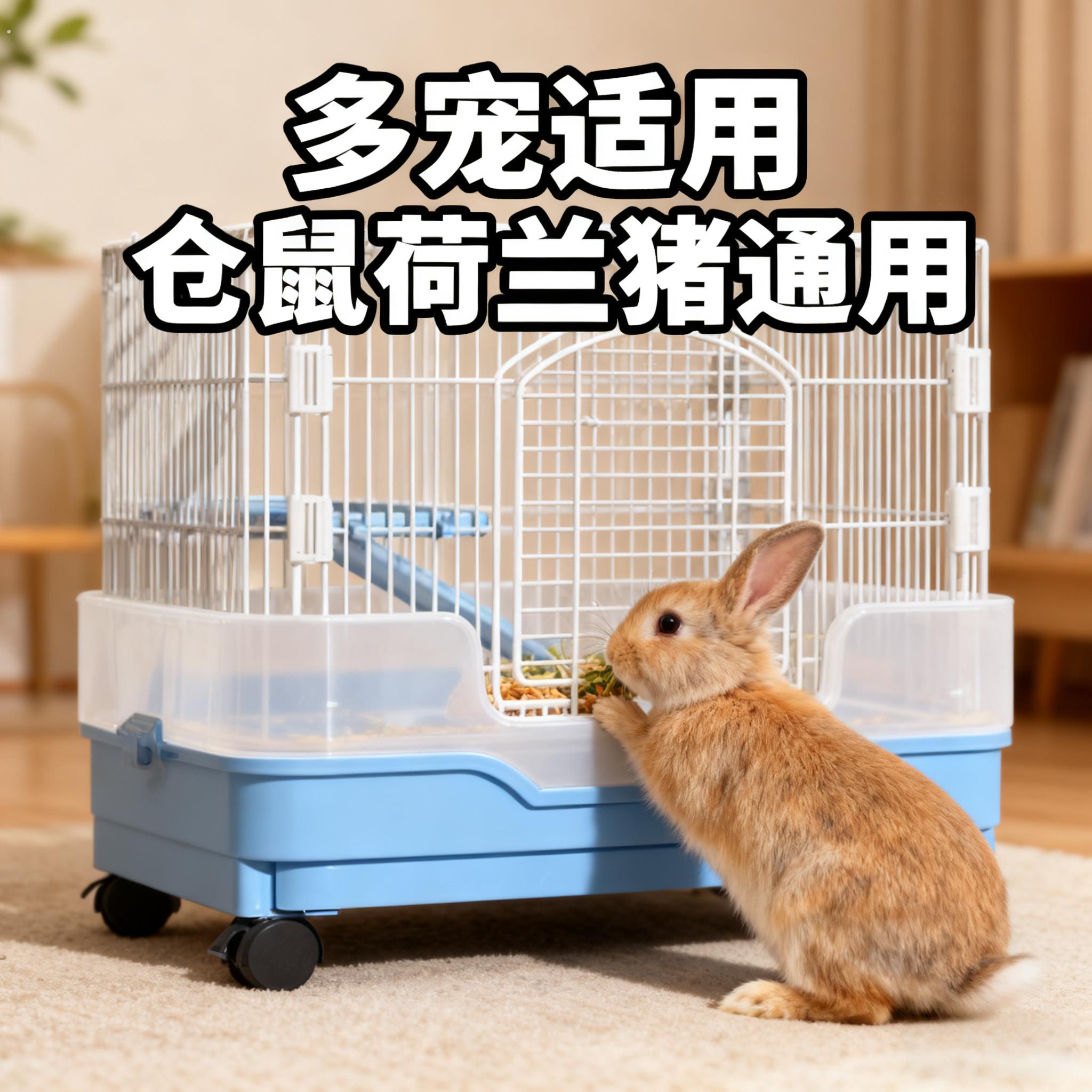 仓鼠豪华别墅带厕所兔笼超大兔笼兔兔笼子荷兰猪笼豚鼠笼抽屉兔笼