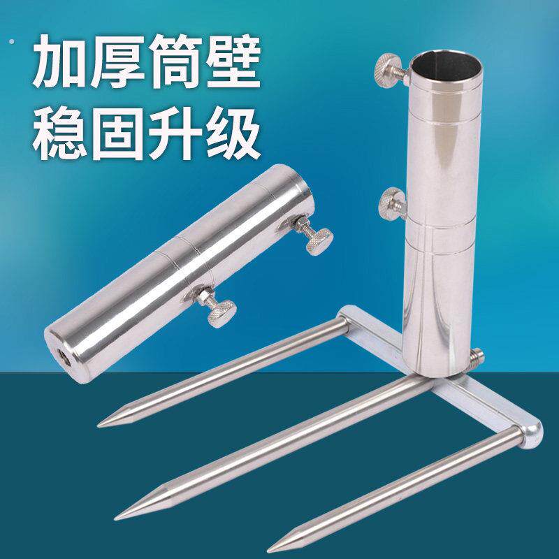 新品不锈钢粗伞叉套管加厚加大地叉摆摊伞底座连接器地插通用配件