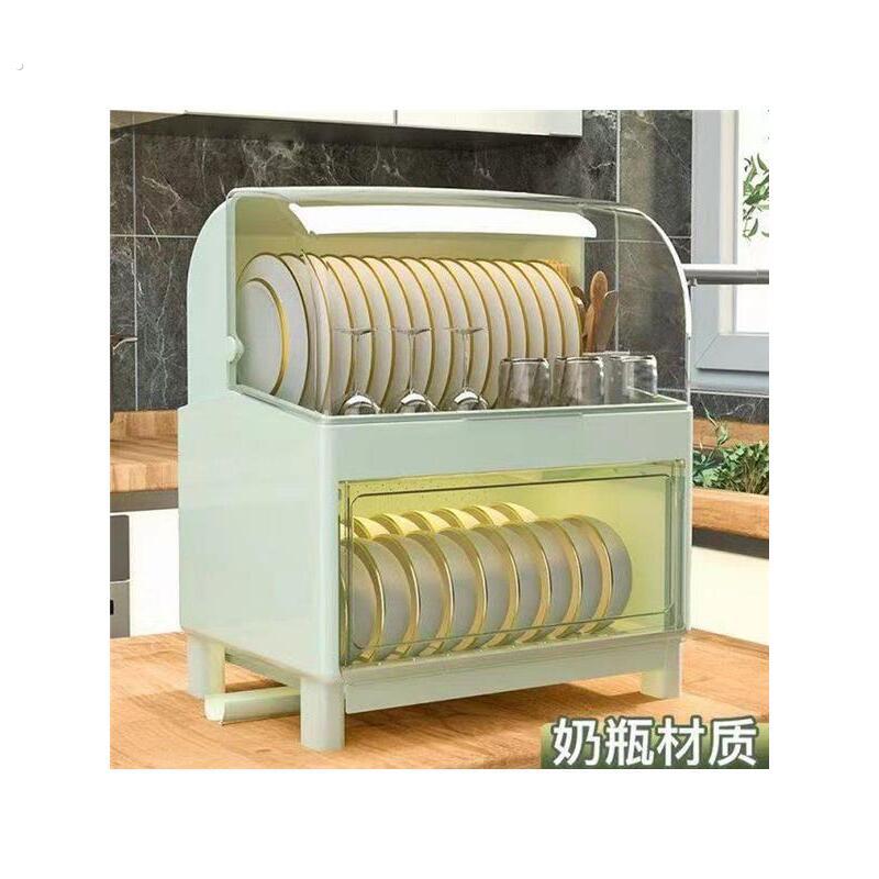 带盖防尘碗架家用厨房碗柜碗筷收纳餐具装碗箱碟盘沥水小型置物架