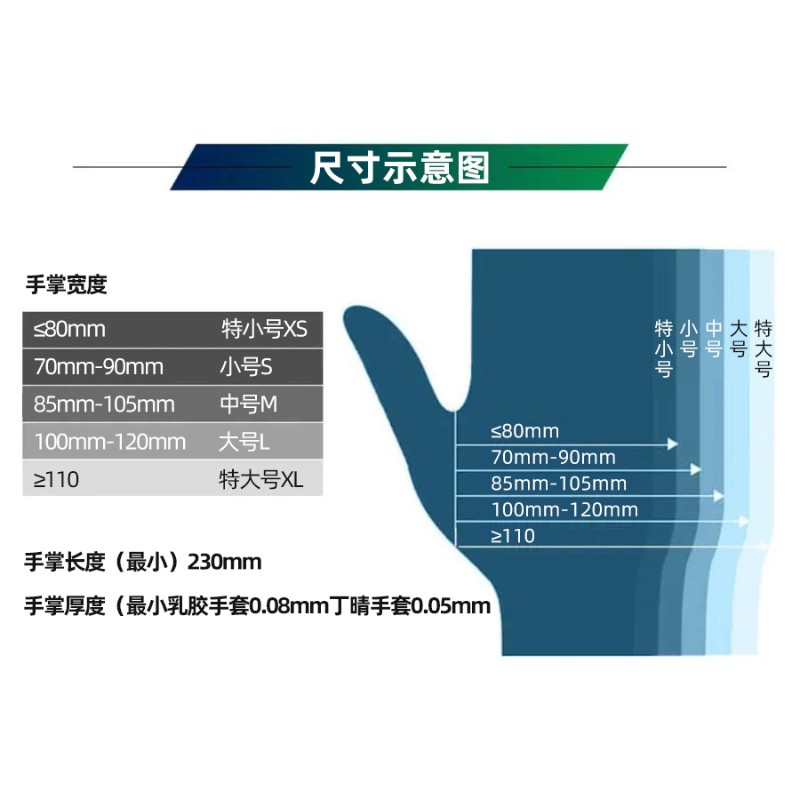 爱马斯一次性手套食品餐饮级加厚黑色丁腈橡胶专用纹绣专用手套