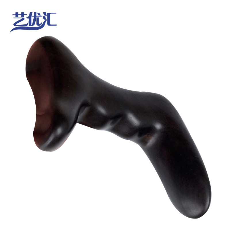 黑檀木小儿推拿三角雀脚底腿部穴位按摩器点穴棒 实木质足部足底