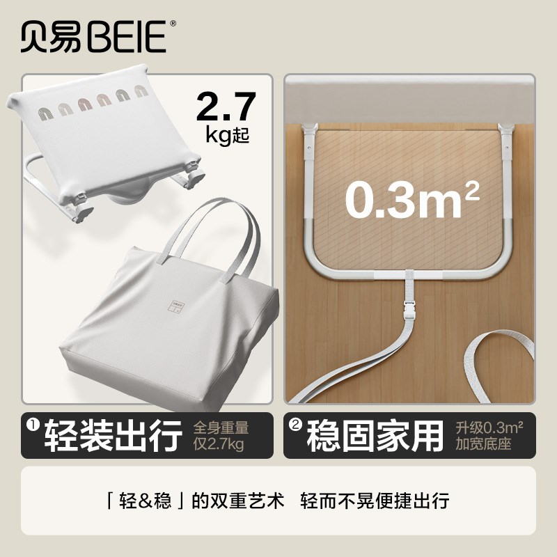 贝易蝴蝶床围栏一面免安装便携式床围栏防摔婴儿宝宝挡板护栏一面图片