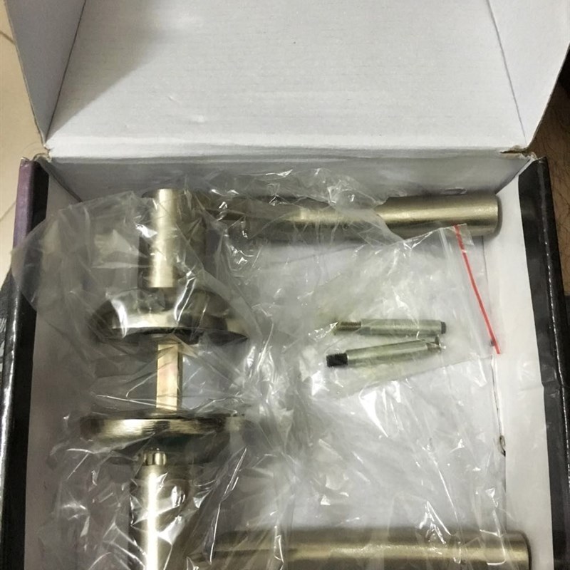 铝合金玻璃门锁 洗手间单门平开钩锁 配锁舌门把手机械锁具