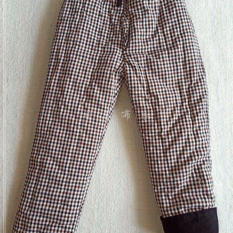 年新款黑色长裤中大促冬加厚中老年人手工松紧高腰棉花裤外穿棉裤