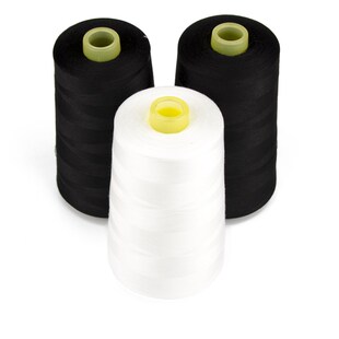 柳青牌涤纶大卷高速 缝纫线 白色 黑色40s/2 16000码一卷 包邮402