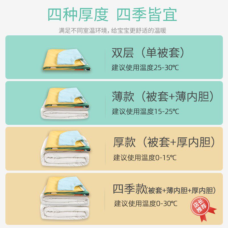婴儿睡袋秋冬季加厚款宝宝中大童儿童防踢被神器四季通用小孩被子