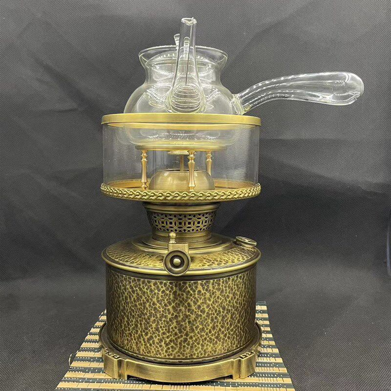 手锤空气煤油灯茶炉潮汕纯铜茶灯复古煮水中式功夫茶煮茶精品茶具