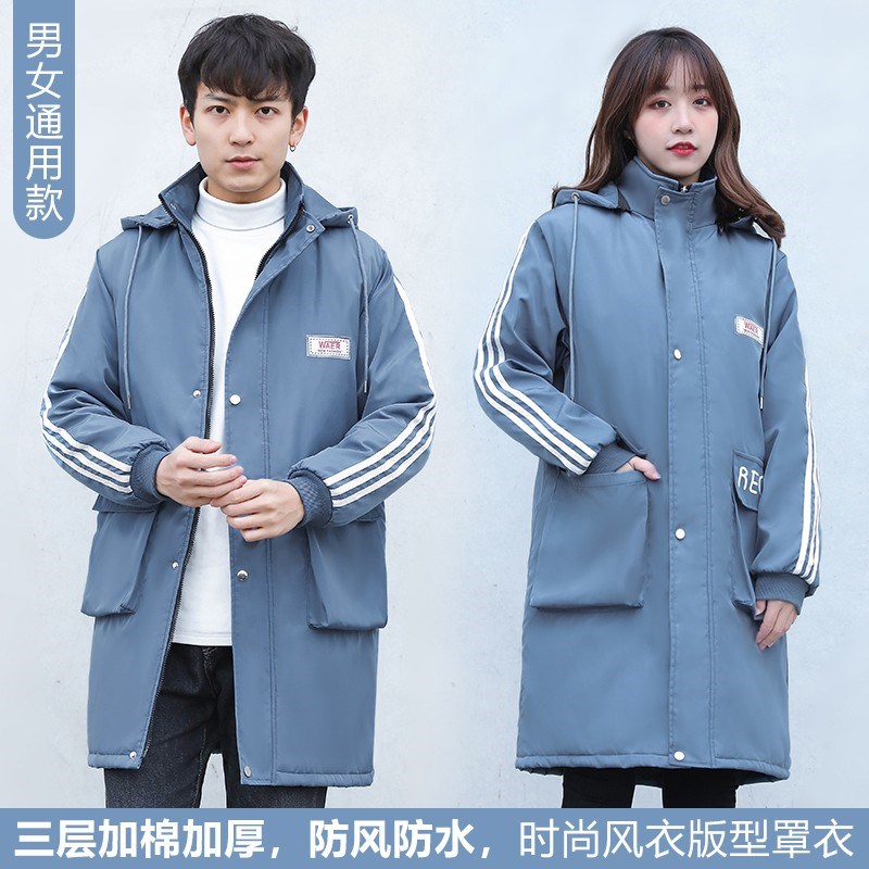女式加厚加绒罩衣防水新款大码仓储做饭防油水女款男冬季劳保男女