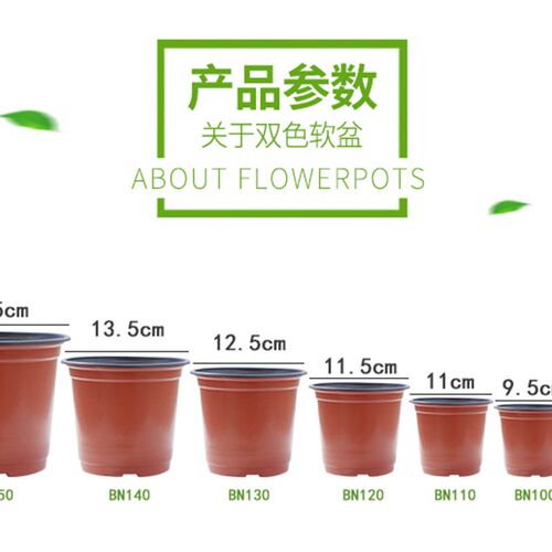 双色花盆种植育苗盆营养钵塑料一次性摔不坏加厚园艺绿植盆多肉盆