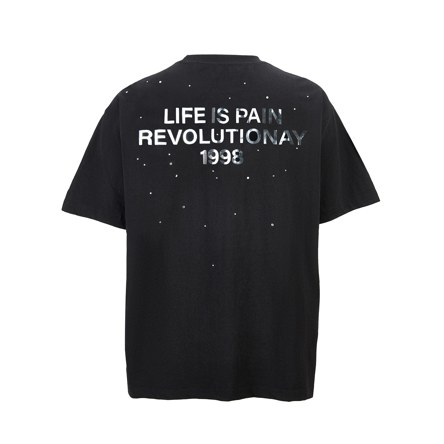 LIFEISPAIN满天星烫钻镭射短袖图片