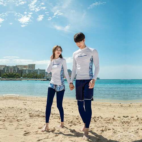 2026新款韩国潜水服女防晒长袖长裤浮潜分体泳衣女冲浪服男速干水