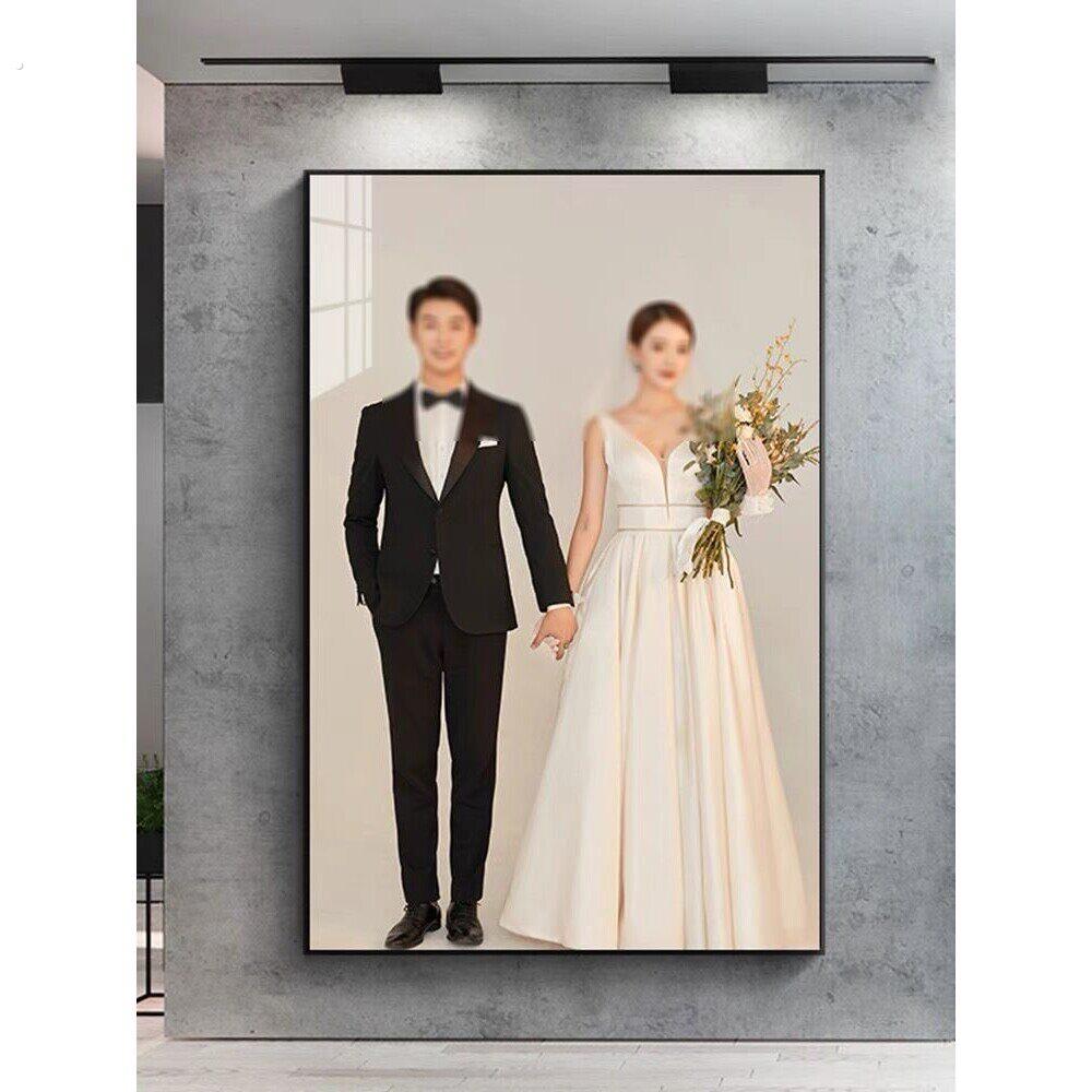 婚纱照相框房间有框全家福情侣写真放大挂墙结婚照竖版横