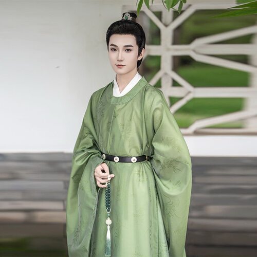 2026新款大明明制汉服男装改良日常圆领袍长衫男女同款平摆圆领袍