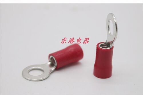 RV3.5-6预绝缘冷压接线端子圆形RV3-6O型RV4-6铜线鼻子带护套
