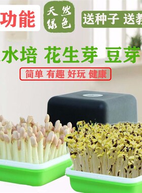 种花生芽水培盒种植盘发芽神器生花生苗水培箱家用育苗盘