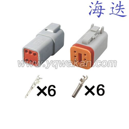 DT04-6P/DT06-6S挖土机线束插头含端堵 DJ73061Y-1.6-11/21