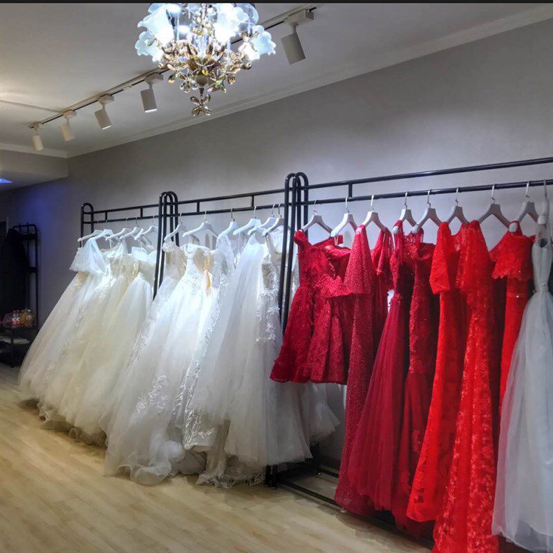 金色婚纱架影楼专用展示架礼服架子欧式铁艺高档落地旗袍挂衣货架
