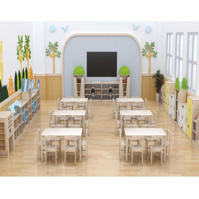 幼儿园专用橡木松木桌子实木儿童桌椅宝宝学习书桌手工阅读写字桌