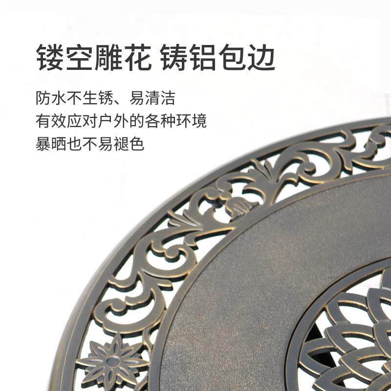 户外铸铝桌椅别墅花园庭院露台防水防晒阳台休闲室外铁艺圆桌组合