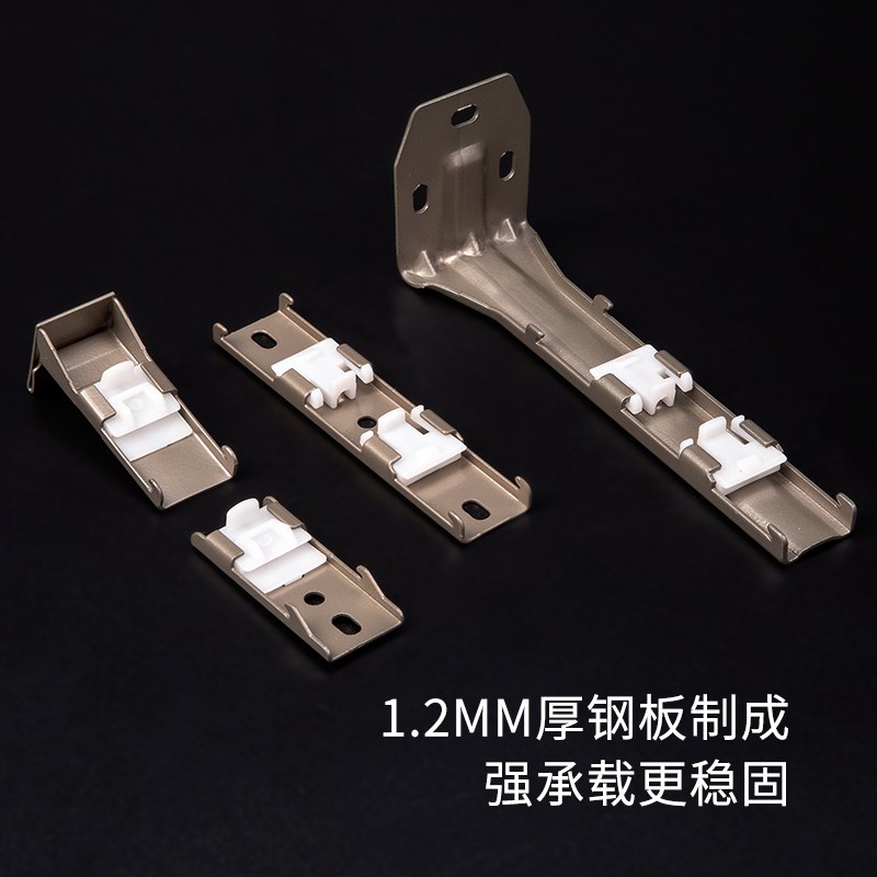 创明窗帘轨道顶装墙装静音铝合金窗帘导轨双轨单轨道侧装窗帘杆子