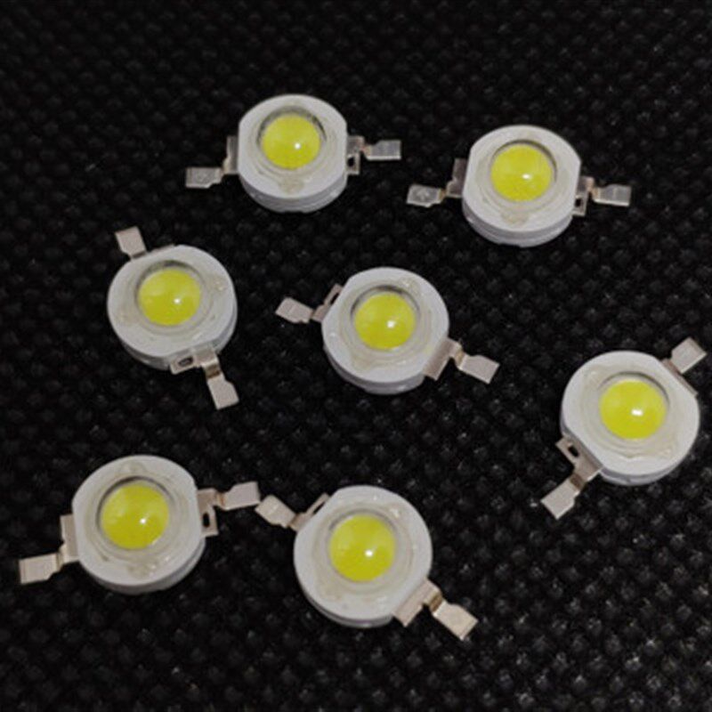 1W3W大功率led灯珠小灯泡白光led单灯超高亮度贴片手电筒射灯蓝光
