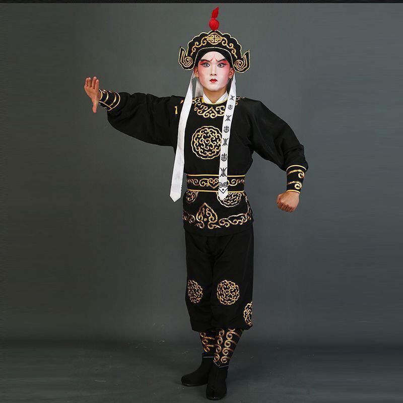 京剧戏剧戏曲武生龙套男兵衣古装小兵衣侍卫兵服武将舞台演出服装