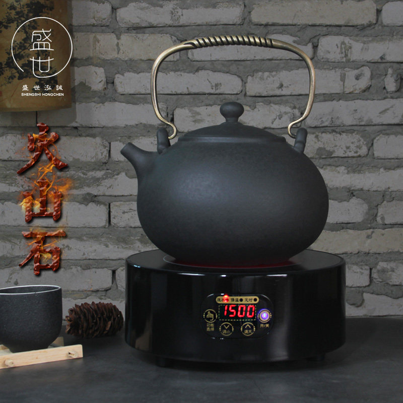 电陶炉煮茶陶壶电热粗陶茶具火山石煮茶器陶瓷提梁壶功夫茶烧水壶