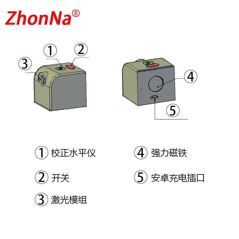 强红光便携USB直充迷你水平仪微型激光十字红外线定位器制造