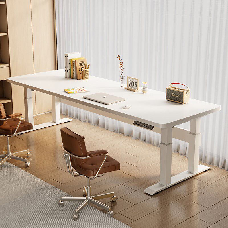 电动升降桌腿家用卧室电脑桌书桌实木双人大尺寸站立式工作台桌子