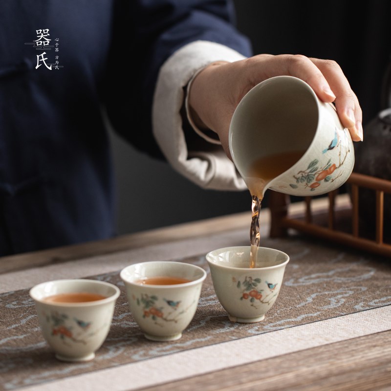 器氏古青釉公道杯日式家用功夫开片分茶器公杯匀杯陶瓷茶海倒茶器