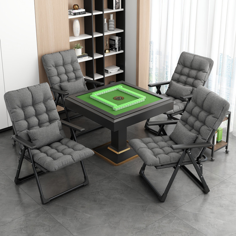 棋牌室座椅久坐舒服靠背将军打牌椅子麻将机桌可摺叠麻将馆专用椅
