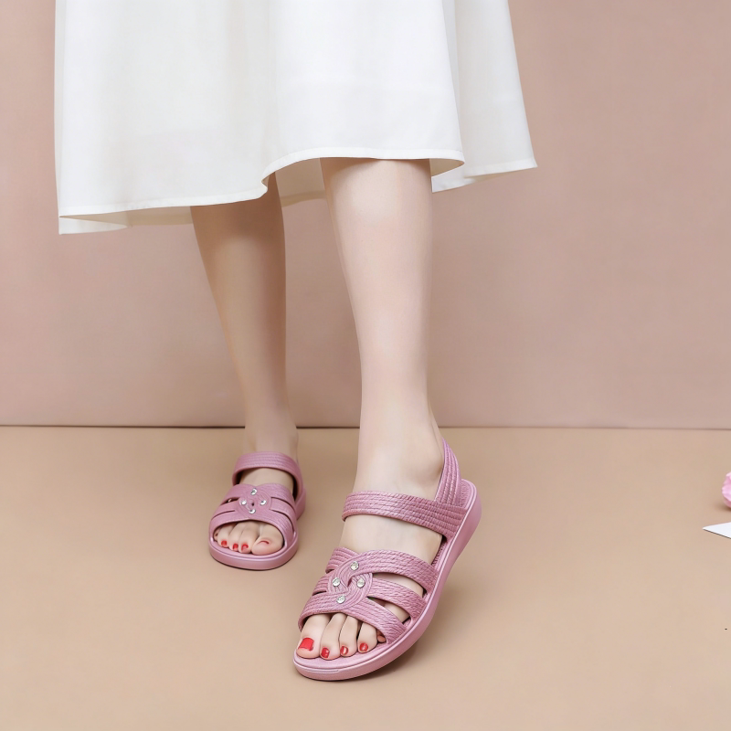 夏季妈妈软底防滑平底凉鞋