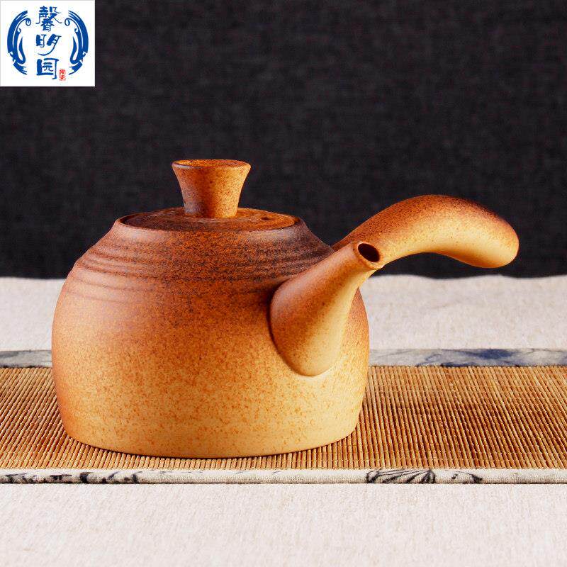耐高电把陶营壶露简约围炉611煮温茶侧壶平底茶壶大容量家用陶然