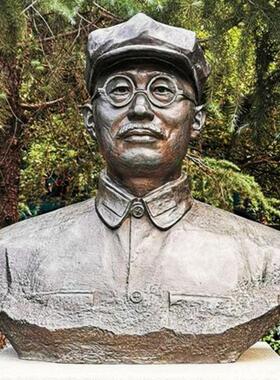 城市园林景观烈士将军许光达名人真人胸像玻璃钢铸铜校园人物雕塑