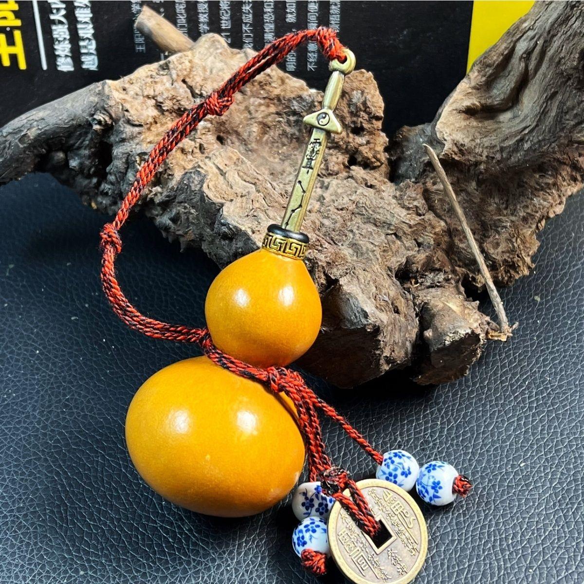养剑葫芦开 口天然把件小酒摆件镶嵌刻字纯天然葫芦茶挂件手把