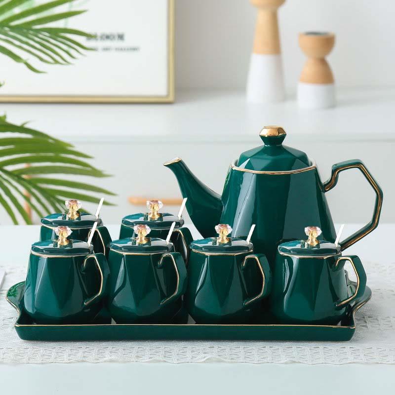 陶瓷轻奢水杯套装杯子家用客厅北欧茶杯水具水壶套杯高档整套茶具