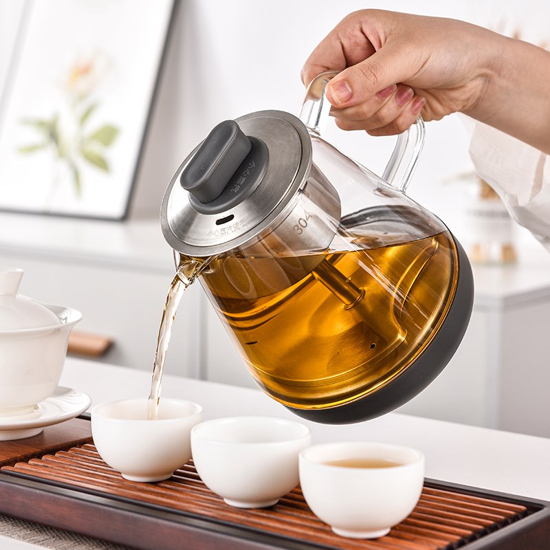 全自动底部上水玻璃烧水壶茶具套装一体煮茶壶保温茶盘泡茶电磁炉