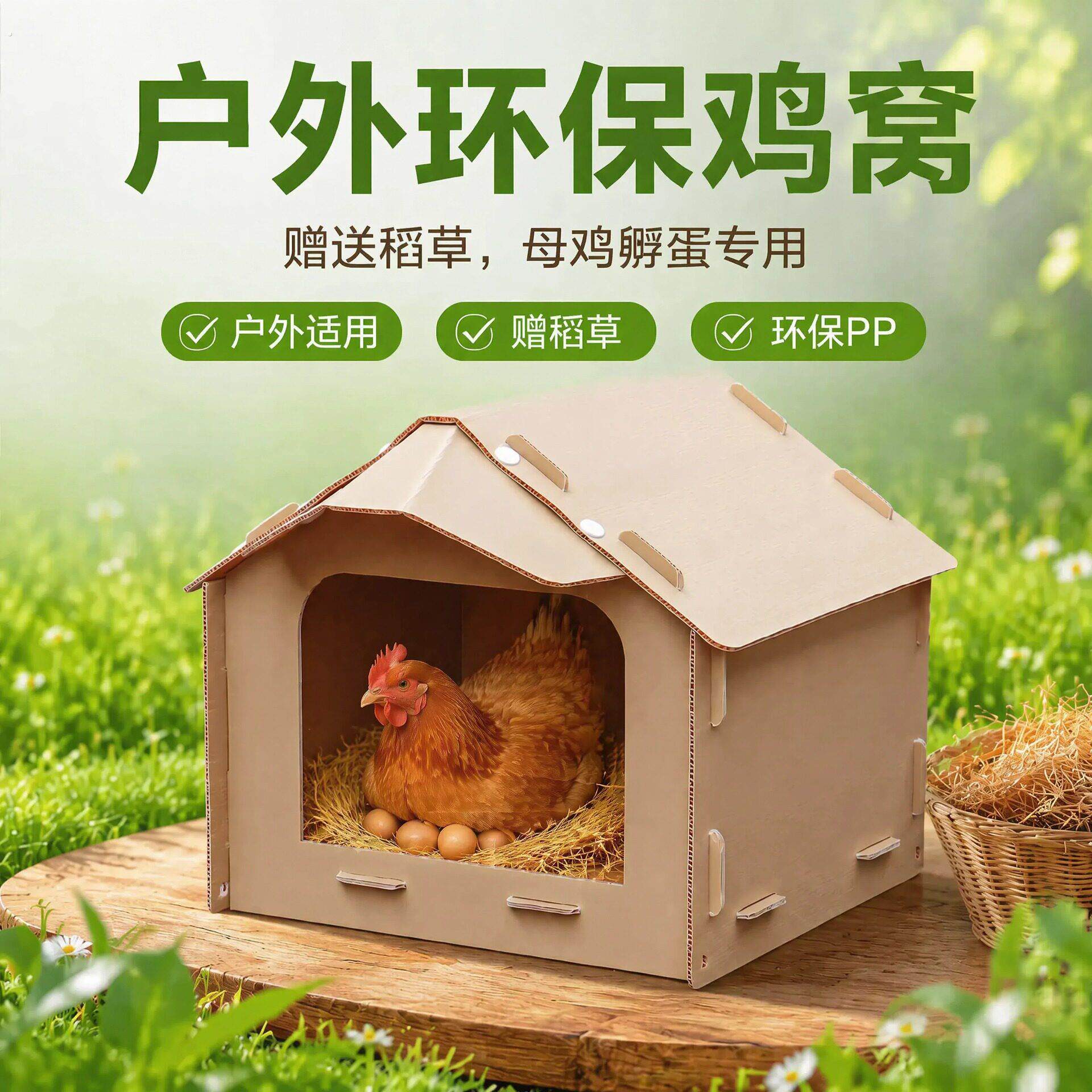 户外塑料防水鸡窝室外养鸡鸡棚鸡生蛋下蛋专用窝鸡舍养殖专用