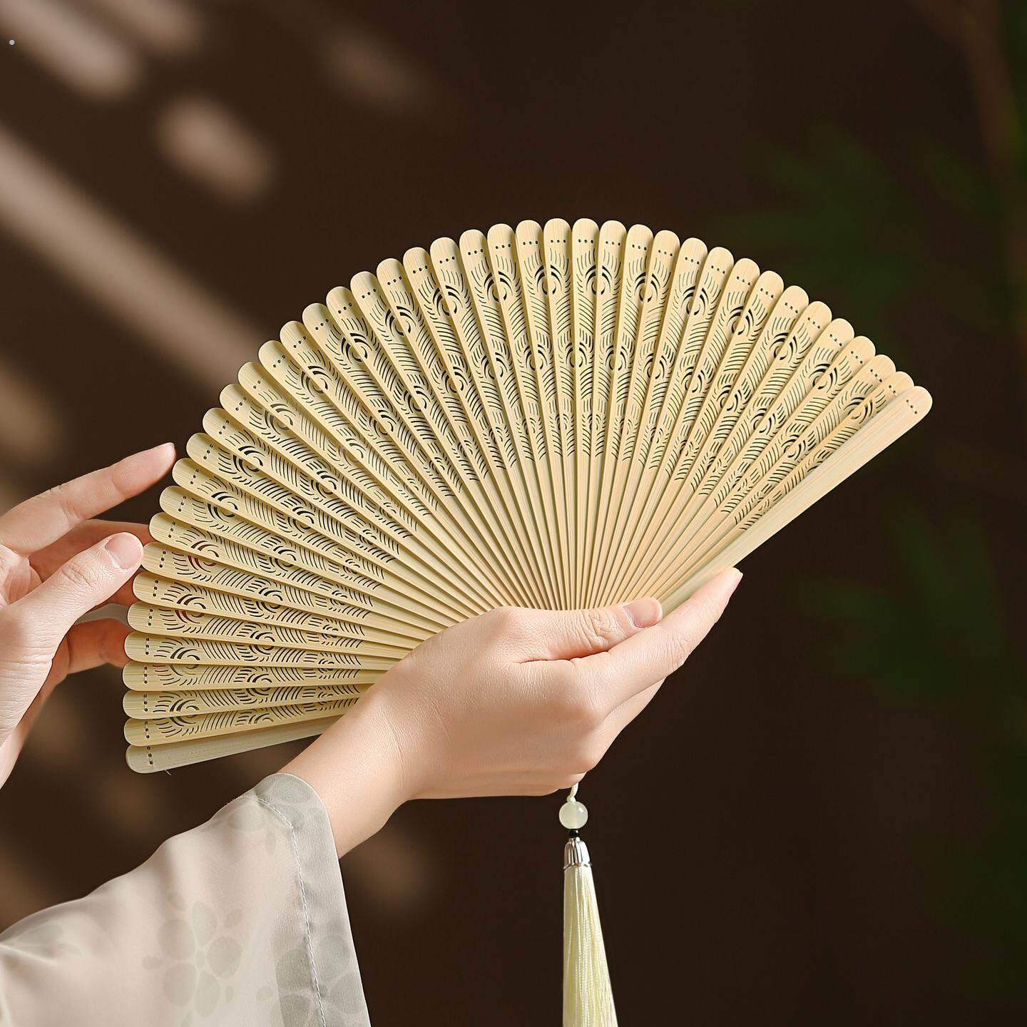 扇子全竹折扇小巧可携式随身古风扇子中国风折叠扇旗袍汉服扇舞蹈图片