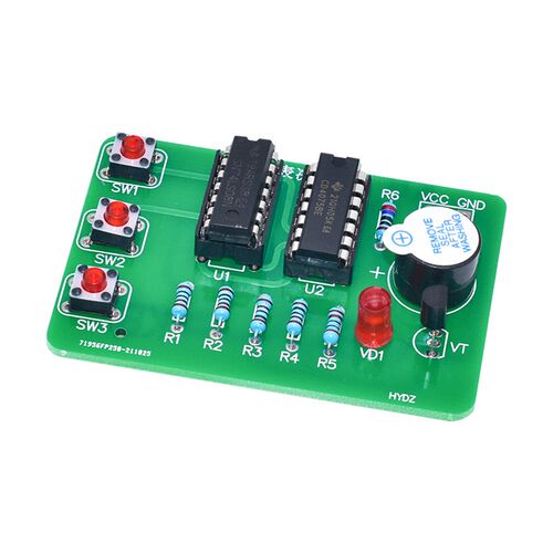 三人表决器焊接套件 3人投票器 74LS08+cd4075数字电路实训DIY