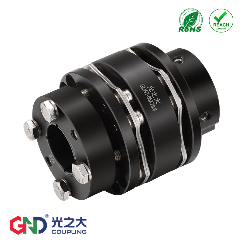 光之大法兰式弹性45#钢GLWT双膜片单台阶胀套联轴器雕刻机连轴器