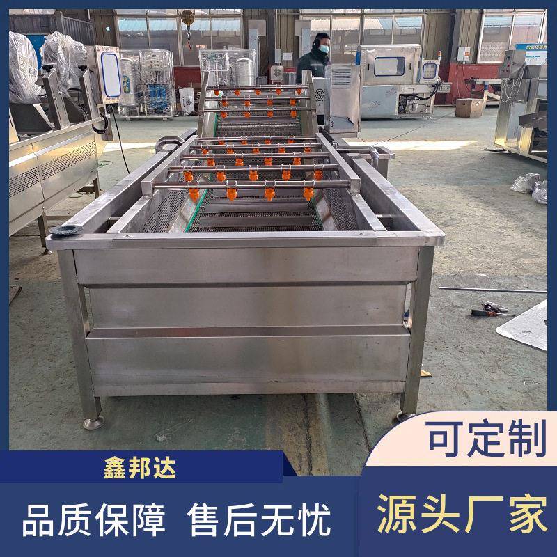 不锈钢青菜洗菜机沙拉菜品气泡清洗机韭菜芹菜压喷淋洗菜流水