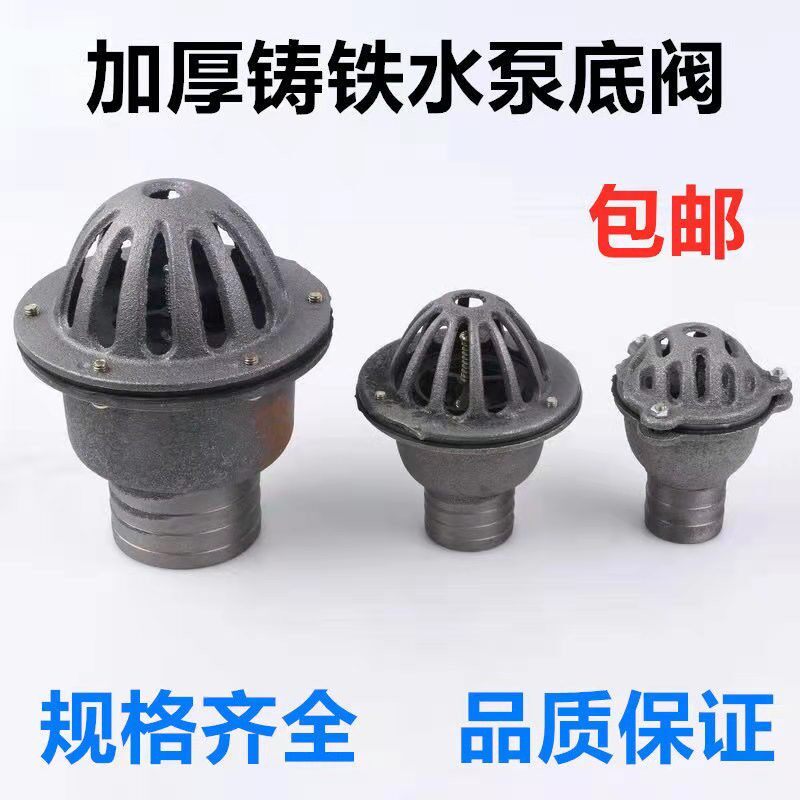 水泵底阀止回阀加厚铸铁汽油机抽水泵1.5寸2寸3寸过滤龙头莲蓬头图片