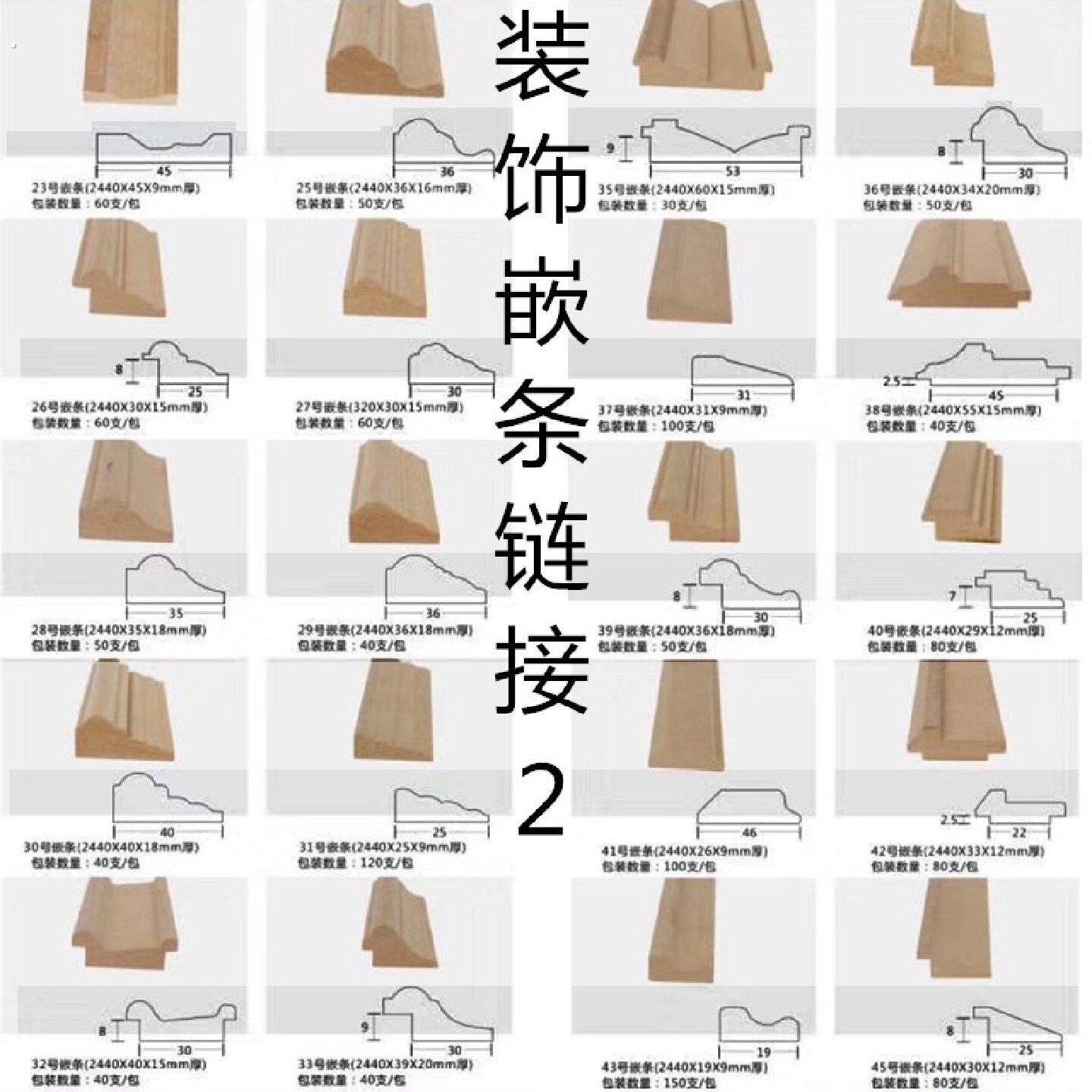 橱衣柜门套线多层板嵌条全屋定制密度板吸塑线条免漆门高压线造型